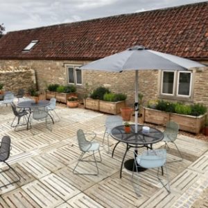 Forage at Wadswick Outdoor seating area