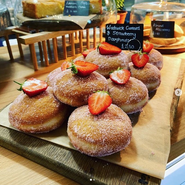 Forage at Wadswick - Strawberry and Custard Donuts
